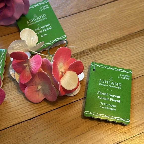 NWT Bundle of 13 Assorted Faux Flower Accents - Peony, Rose & Hydrangea 🌹 - Picture 2 of 16